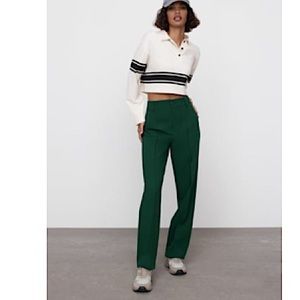 Zara full length pants - dark green